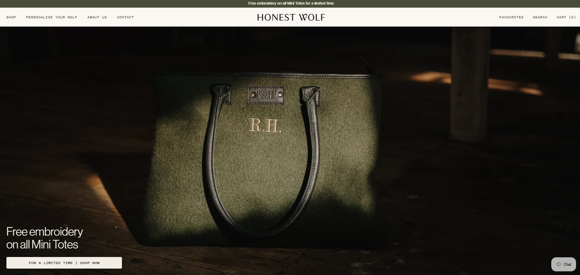 Honest Wolf — Personalized Monogram & Bags